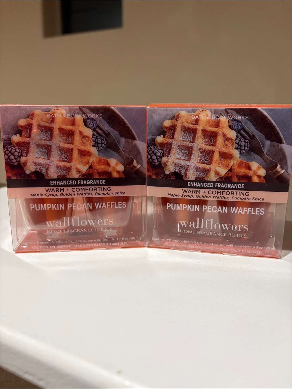 Bath & Body Works Pumpkin Pecan Waffles Wallflowers Refills Set Of 2 Box’s